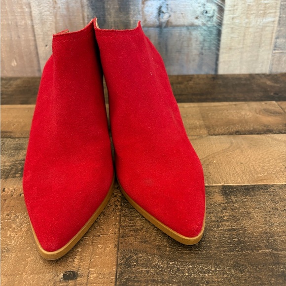 Red Suede Mules - Picture 3 of 6